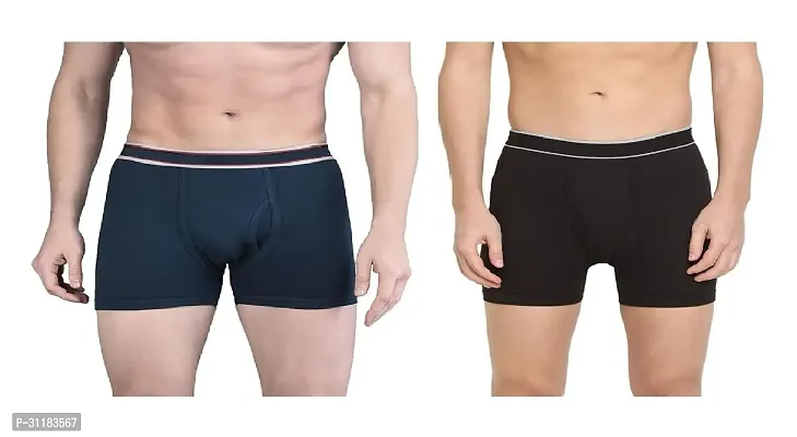 Stylish Cotton Solid Trunks for Men Pack of 2