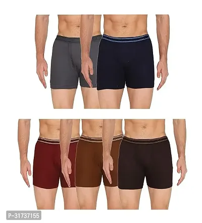 Stylish Cotton Solid Trunk for Men, Pack of 5-thumb0