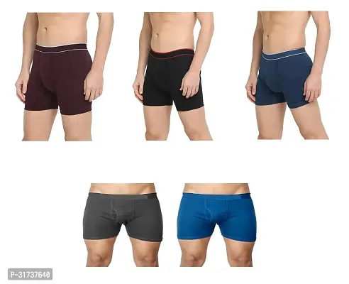 Stylish Cotton Solid Trunk for Men, Pack of 5-thumb0