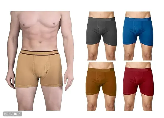 Stylish Cotton Solid Trunk for Men, Pack of 5