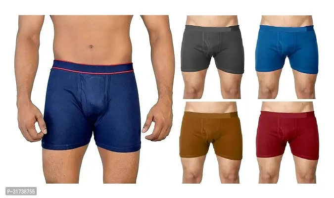 Stylish Cotton Solid Trunk for Men, Pack of 5