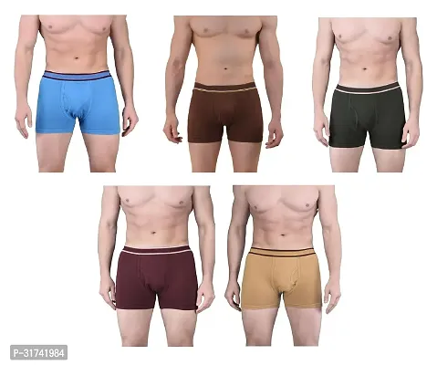 Stylish Cotton Solid Trunk for Men, Pack of 5