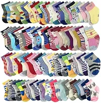 PAIR 0F 12 - BABY Warm Multi-color Cute Ankle Socks-thumb1