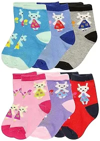 PAIR 0F 12 - BABY Warm Multi-color Cute Ankle Socks-thumb2