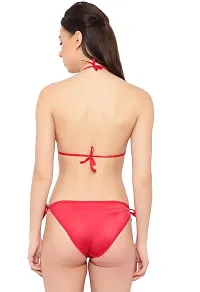 Bra  Panty Set Solid Red Bikini Lingerie Set - Free Size-thumb1