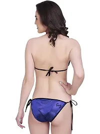 Women's Bikini Blue Stylo Lingerie Set-thumb2