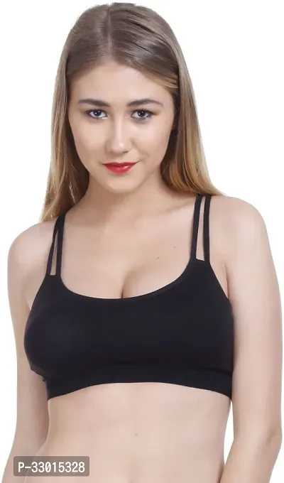 Girls Cross Back Non Padded Gym Bra Wirefree Everyday Bra for Women Bra-thumb3