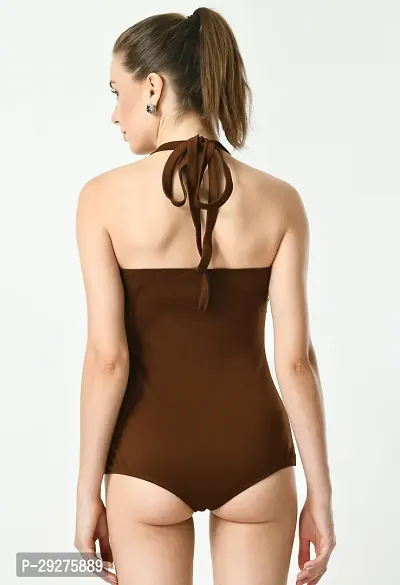 Trendy Monokini Swimsuit with Halter Neckline-thumb4