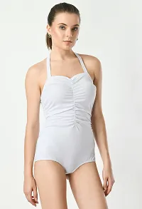 Trendy Monokini Swimsuit with Halter Neckline-thumb1