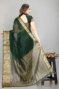 Fancy Chanderi Cotton Saree with Blouse Piece-thumb1