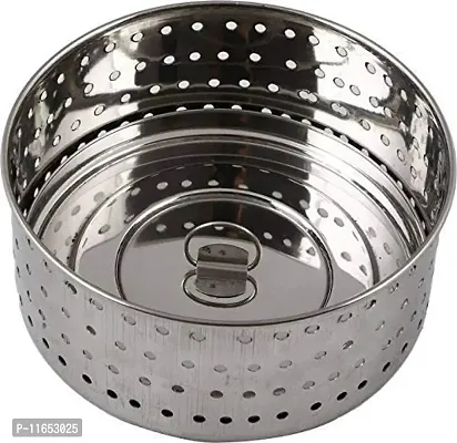 Maha Creation 1000ml Stainless Steel Paneer/Strainer Mould with Top Press Lid, 1000ml