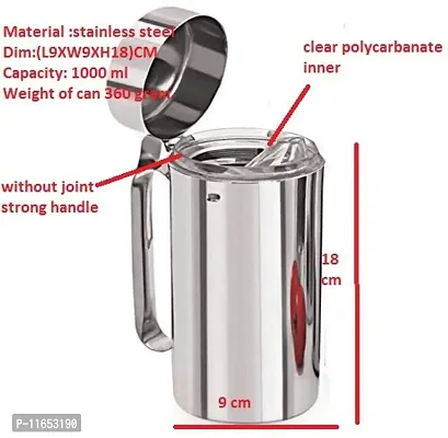 Champriti Oil can Dispenser 1000 ML Stainless Steel-thumb2