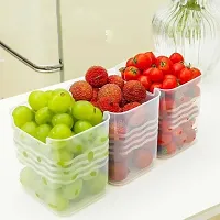 Plastic Fridge Container 1000 Ml Pack Of 6 White-thumb1