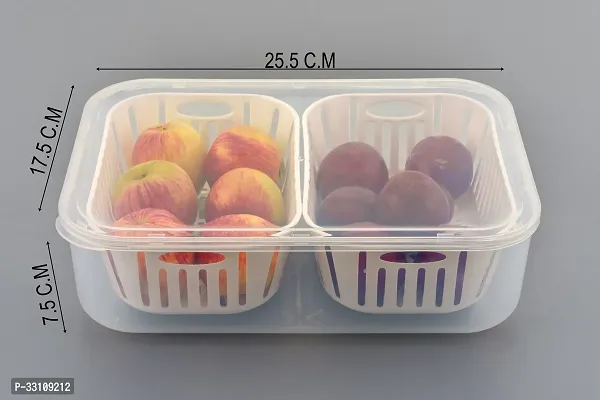 Plastic Fridge Container 2500 Ml Pack Of 2 White-thumb2