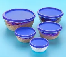 Plastic Cookie Jar 2000 Ml Pack Of 5 Blue-thumb2