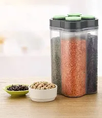 Plastic Grocery Container 2500 Ml Pack Of 2 Multicolor-thumb3