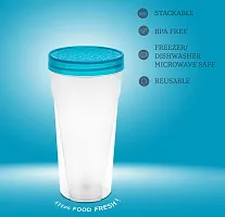 Plastic Grocery Container 550 Ml Pack Of 4 Blue-thumb2