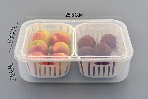 Plastic Fridge Container 2500 Ml Pack Of 2 White-thumb1