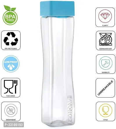 Gym School Office Water Bottle For Home 800 Ml Bottle Pack Of 3 Multicolor Plastic-thumb2