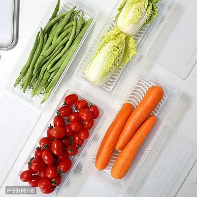 Plastic Fridge Container 1500 Ml Pack Of 4 Clear-thumb3