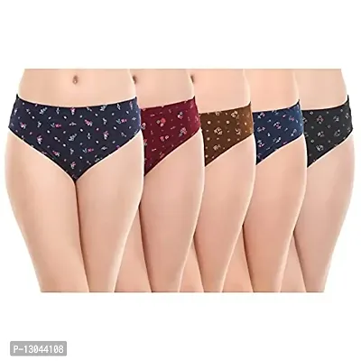 OneHalf Women's Cotton Panties (Pack of 6) (Small) Multicolour