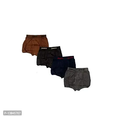 OneHalf Kids Boys' Cotton Trunk/Underwear Boxer Shorts/Briefs Combo - Pack of 4 (Multicolor