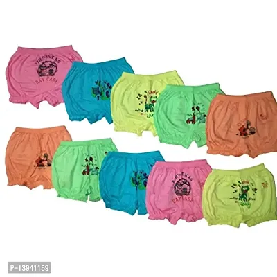 OneHalf Ladies LightColor Boyshorts Drawer for Girls | Cotton Inner Wears Bloomer Briefs Panties for Girl | Girls Underwear Combo Packs of 10 Pieces