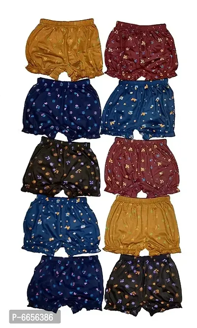 Girls and Boys Cotton print Bloomers Pack of 10-thumb0