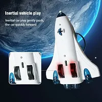 Flying Disc Launcher Outdoor Toy Saucer Sliding Space Rocket Plane Toy for Children-thumb1