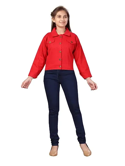 Stylish Fancy Blend Solid Jacket For Girls