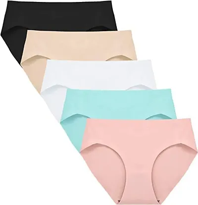 Stylish Silk Solid Briefs For Women Pack Of 5