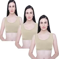 Dharma Production Women's Cotton Solid Wire Free Adjustable Lightweight Seamless Casual Wedding Bra - Pack of 4 (1181)-thumb2