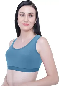 Stylish  women's and Girls Non padded Multicolor sport air bra  pack of 3-thumb2