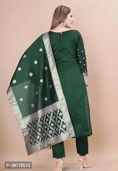 Jacquard Silk Suit Dress Material for Women-thumb2