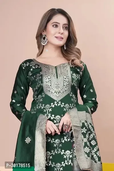 Jacquard Silk Suit Dress Material for Women-thumb3