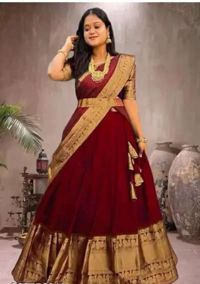 Stylish Art Silk Jacquard Lehenga Choli Set