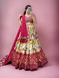 Stylish Soft Silk Lehenga Choli  with Dupatta for Women-thumb1