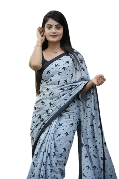 Alluring Cotton Saree with Blouse piece 