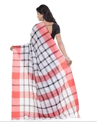 Beautiful Cotton Checked Women Saree with Blouse piece-thumb1