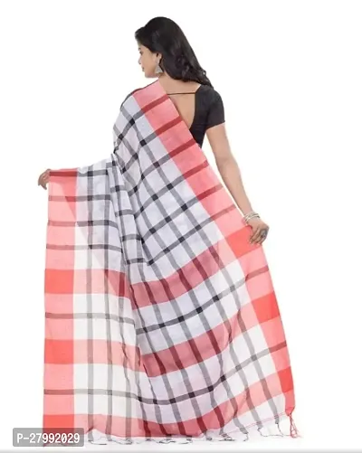 Beautiful Cotton Checked Women Saree with Blouse piece-thumb2