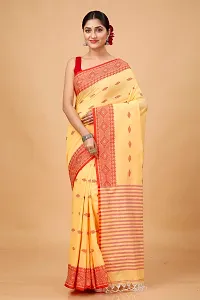 Beautiful Cotton Self Pattern Women Saree with Blouse piece-thumb3