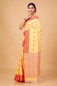 Beautiful Cotton Self Pattern Women Saree with Blouse piece-thumb1