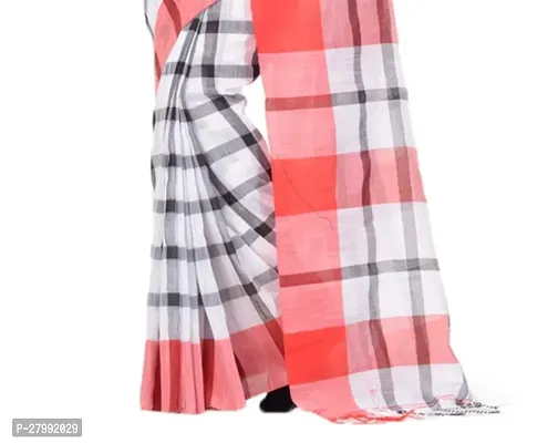 Beautiful Cotton Checked Women Saree with Blouse piece-thumb3