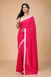 Beautiful Cotton Self Pattern Women Saree with Blouse piece-thumb4