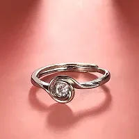Qui Qui Adjustable Swirl Diamond Engagement Ring for Women-thumb1