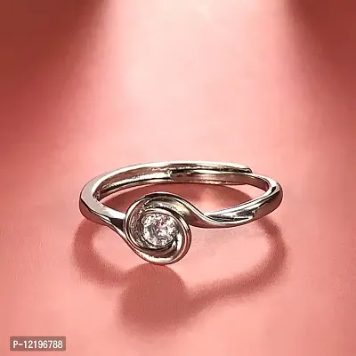 Qui Qui Adjustable Swirl Diamond Engagement Ring for Women-thumb2