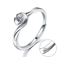 Qui Qui Adjustable Swirl Diamond Engagement Ring for Women-thumb3