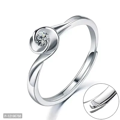 Qui Qui Adjustable Swirl Diamond Engagement Ring for Women-thumb4