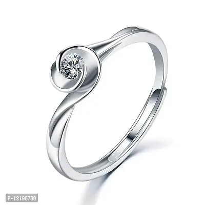 Qui Qui Adjustable Swirl Diamond Engagement Ring for Women-thumb0