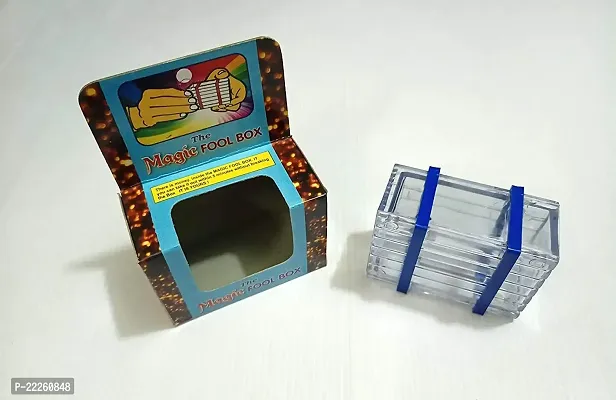Magic Wonder Fool Box (Plastic, Clear) / Mexican Bill Box Puzzle Magic Trick